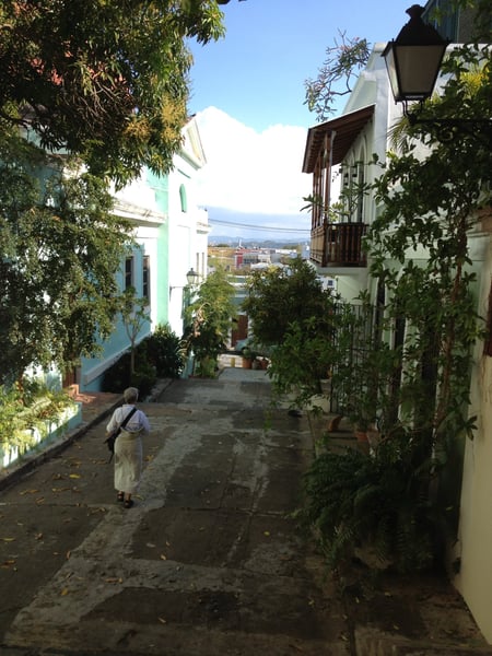 A traveler's photo spot in Viejo San Juan, San Juan