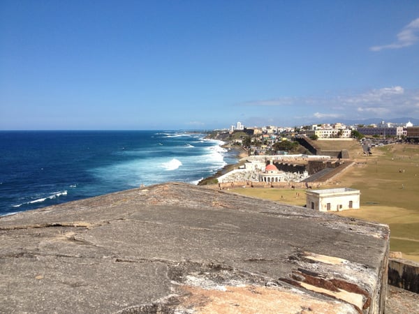 Historic fort ruins overlooking the Caribbean coastline with colonial-era architecture and sandy beaches in San Juan… — Viejo San Juan, San Juan