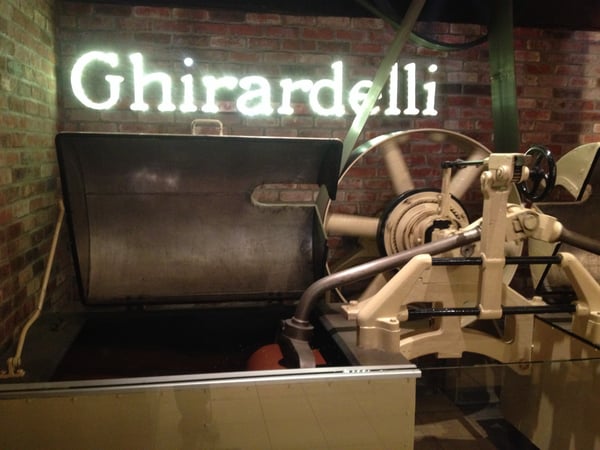 Industrial machinery and equipment displayed at Ghirardelli, a historic site in San Francisco. — Fort Mason, San Francisco